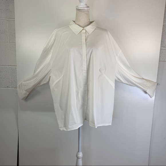 J. Jill White Button Up Shirt Collection Stretch Top Professional Cotton Preppy - Picture 12 of 12